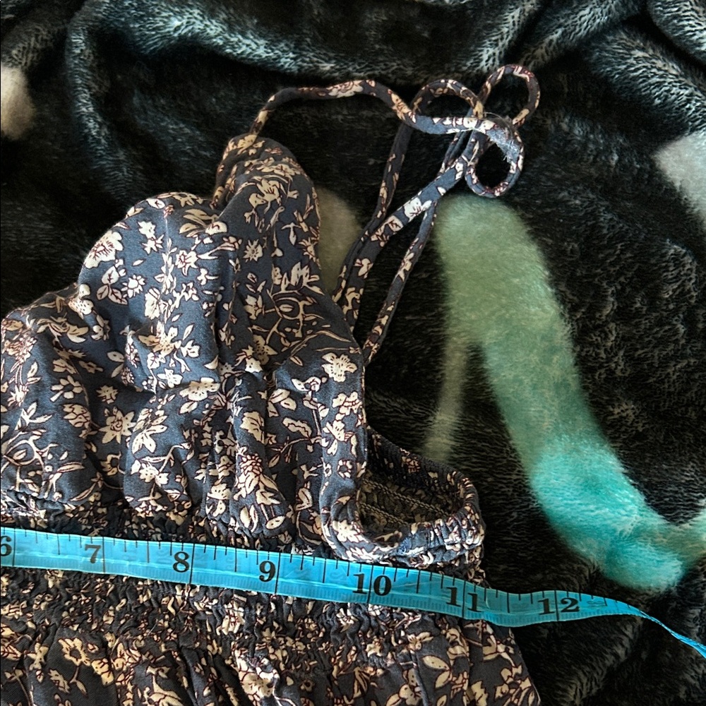 Lush Blue Floral Maxi Dress - Picture 3 of 3